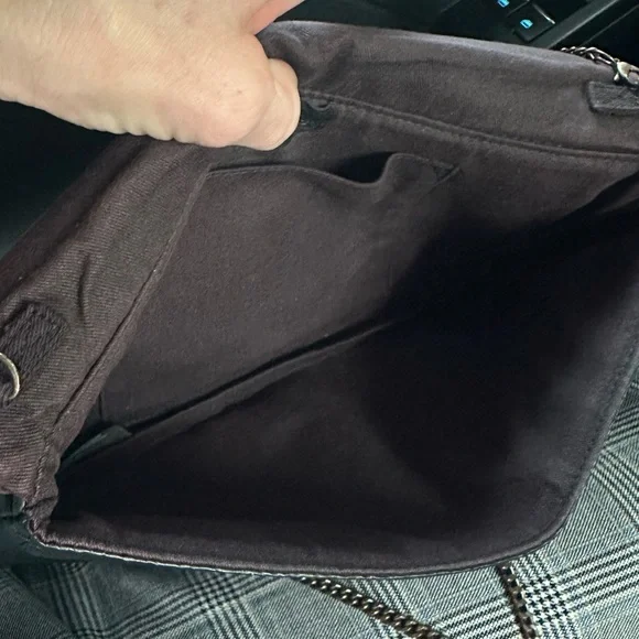 Ecote leather sequined cluch with removal chain shoulder strap - Picture 7 of 7